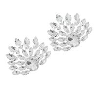 FOMIYES Clips pour Chaussures à Talons en Strass Argentés, Légers et Pratiques, Forme Chic, Accessoires Amovibles pour Mariage et Vie Quotidienne