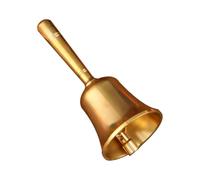 FOMIYES Cloche D'appel en Laiton Petit Format Sonnette Manuelle pour Restaurant et Bar Cloche de Table Pratique Son Puissant Usage Bureau Cuisine Fonctionnelle