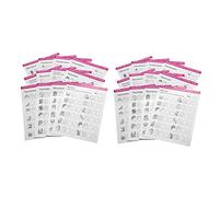 FOMIYES Coffret de Cahiers Dexercices de Manucure 12 Cartes/kit Blanc pour La Formation Au Nail Art