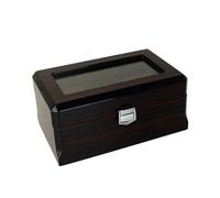 FOMIYES Coffret de Rangement pour Montres Vintage 3 Emplacements en Bois Écologique Boîte à Montre-Bracelet Solide pour Présentation et Décoration Intérieure 20x12x8,5 Cm