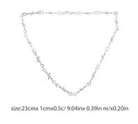 FOMIYES Collier D’épines Gothique En Métal Argenté, Ras-du-cou Punk Unisexe, Chaîne Fil Barbelé Pour Style Hip-hop, Accessoire Mode Rebelle Adulte