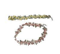 FOMIYES collier de fleurs verser collier tour de cou pour femme filles Bijoux mignons s créatif Décoration du cou tour de doux de mode Jaune