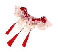 FOMIYES Collier De Glace Élégant Pour Châle Rétro Hanfu Avec Un Faux Collier Brodé De Blouse Détachable Faux Collier Pour Le Soir Et Les Balles