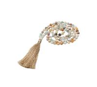 FOMIYES Collier de Perles Bohème Fait Main 6 MM Pompon et Chaîne Longue Tressée Collier Décoratif pour Pull Accessoire Femme Élégant pour Fêtes et Usage Quotidien