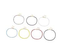 FOMIYES Collier de Perles Colorées Ras du Cou, Bijou Estival en Perles de Rocaille Blanc, Ajustable, pour Femme, Tenue Plage ou Soirée, Pendentif Unique, Simple Couche, Longueur Clavicule