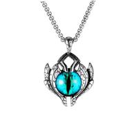 FOMIYES Collier Homme Rétro Acier Inoxydable avec Pendentif Œil Hip Hop pour Protection et Style