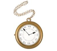 FOMIYES Collier Horloge Doré : Collier Horloge Cosplay Halloween Saveur Jumbo Hip Hop Rappeur Nackring pour Halloween Lapin Blanc Costume Accessoires Fournitures de Fête