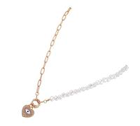 FOMIYES Collier Œil Minimaliste Avec Perles Baroques Simple Pour Femmes Et Adolescentes