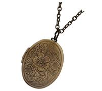 FOMIYES Collier Médaillon Photo Vintage Pour Femme Chaîne De Clavicule En Métal Collier Pendentif Ajustable Créatif Pour Photos Présent Spécial Saint-valentin Design Rétro Élégant