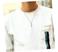 FOMIYES Collier Pendentif Barrette Acier Inoxydable pour Couple Saint Valentin Élégant et Chaîne Résistante pour Usage et Occasions