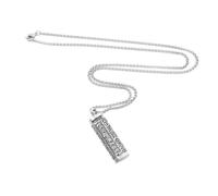FOMIYES Collier Pendentif Boîte à Prières Creuse Métal Solide Unisexe Contemplation Voyage Gravure Six Paroles Sacrées Taille Moyenne