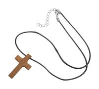 FOMIYES Collier Pendentif Croix en Bois D’Olivier Unisexe Bijou Chrétien Hypoallergénique pour Homme et Femme Présent de Noël ou Baptême Bijou Religieux Artisanal Symbole de Foi