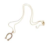 FOMIYES Collier Pendentif Fer à Cheval Créatif En Métal Doré Micro Zirconium, Unisexe, Chaîne Fine Pour Femme Et Homme, Bijou Léger Pour Soirée Et Présent Spéciale (