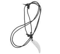 FOMIYES Collier Pendentif Loup Unisexe en Acrylique Blanc Style Tribal Bijou Viking Homme Femme pour Quotidien et Fêtes Ras-de-cou Taille Unique