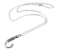 FOMIYES Collier Pendentif Urne Pour Cendres Hameçon De Pêche Bijoux Urne Pour Cendres Bijoux Commémoratifs Collier De Crémation Commémoratif Pour Cendres Bijoux Urne En Acier