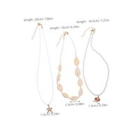 FOMIYES Collier Plage Femme Hawaïen Bijoux Perles Naturels Colliers Ras Cou Chaîne Courte Été Coquillages