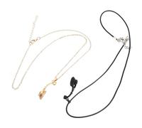 FOMIYES Colliers Assortis Magnétiques pour Couples Pendentif Musical et Écouteurs Taille Unique Finition Mat Or et Mat Noir Bijou Couple pour Saint-Valentin et Occasions Spéciales