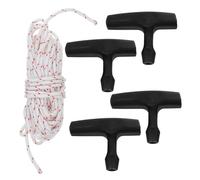 FOMIYES Cordon de Démarrage 10 M 4 Mm avec 4 Poignées pour Tondeuse à Gazon Électrique Filaire, Tronçonneuse et Débroussailleuse, Corde de Traction Solide Compatible Accessoires