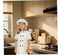 FOMIYES Costume de Cuisinier Garçon Fille avec Tablier et Standard pour Jeu de Rôle Fêtes et Spectacles Scolaires