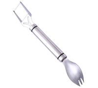 FOMIYES Coupe-pastèque en Acier Inoxydable, Trancheuse à Fruits Compacte Cuillère-fourchette, Outil pour Couper Pastèque et Melon, Maison et Camping, Ustensile la Cuisine Pratique