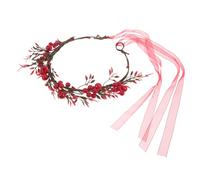 FOMIYES Couronne De Baies Rouges Petite Couronne De Baies Couronne De Fleurs De Mariée Coiffe Couronne De Fleurs D'Automne Bandeau Floral Vintage Accessoire Photo De