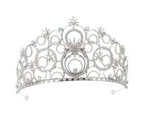FOMIYES Couronne de Mariage Argentée Accessoire de Tête Nuptial Durable Diadème à Bulles Unique pour Mariée Fête et Anniversaire Finition Résistante Décoloration