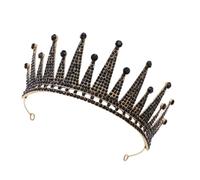 FOMIYES Couronne de Mariage Rétro en Alliage Noir Couvre-Chef D’Anniversaire Vintage Accessoire Élégant pour Tenue de Mariée et Fête 1 Pièce Style Princesse Classique