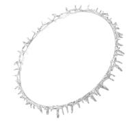 FOMIYES Couronne De Roi Du Bal De Promo En Métal Argenté, Accessoire Renaissance Unisexe, Taille Unique, Coiffure Pour Fête Et Costume, Bandeau Couronne D'épines Barbelé