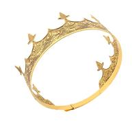FOMIYES Couronne du roi pour hommes couronne médiévale costume de roi Crowns de roi cosplay de la couronne du roi hommes de la couronne roi de la couronne masculine Métal Golden