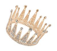 FOMIYES Couronne Ronde de Mariage Strass Diadème de Princesse Cristal Accessoire de Coiffure pour Femme Soirée Costumée