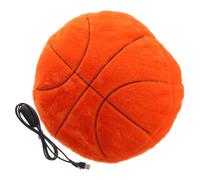 FOMIYES Coussin chauffant électrique en forme de ballon de basket, | Coussin de basket-ball en peluche douce, minuterie 2-10 h, 5 niveaux de température, indicateur 5 couleurs, soutien lombaire
