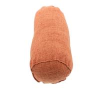 FOMIYES Coussin Cylindrique Lin pour Yoga Traversin Long Lavable avec Housse Amovible pour Soutien Du Cou des Jambes Usage Maison et Voyage Orange