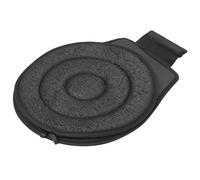 FOMIYES Coussin de Siège Auto Pivotant à 360° en Tissu Plissé Respirant et EVA Coussin Rotatif Noir Double Anneau pour Femmes Enceintes Personnes Âgées et Mobilité Réduite Siège
