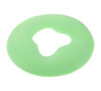 FOMIYES Coussin Facial en Silicone Souple Vert avec Base Antidérapante Oreiller Rond Ergonomique pour Salon de Coiffure et Spa Repose-Nuque Ventilé pour Bac à Shampoing Appui-Tête