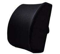 FOMIYES Coussin Lombaire Ergonomique en Coton Mousse à Mémoire pour Voiture et Bureau, Coussin de Soutien Dorsal Respirant Soulageant les Douleurs Lombaires, pour Conduite et Travail