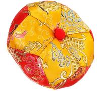 FOMIYES Coussin pour Bol Tibétain 3,5 Pouces Coussinet Sonore Bouddhiste en Tissu Brodé Fait Main Support de Bol Chantant pour Contemplation et Prières Spirituelles
