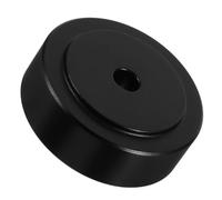 FOMIYES Coussinet D’Isolation pour Haut-Parleur, Plateforme D’Isolation Acoustique Surélevée en Alliage D’Aluminium, 4 Pièces, Noir, pour Équipement Audio et Platine Vinyle, du Bruit