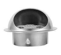 FOMIYES Couvercle de Ventilation Rond en Acier Inoxydable 304, Bouchon D'aération Étanche la Pluie Ø100 Mm pour Conduit Mural 100 Mm/110 Pvc, Grille D'extraction pour Salle de Bain,