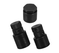 FOMIYES Cric à Vis Réglable en Acier Noir 3pcs Tête Plate, Régulation Précise Hauteur, pour Machines Lourdes et Environnements Industriels
