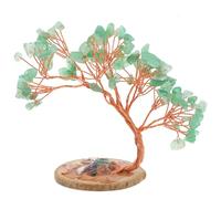 FOMIYES Cristaux de Guérison Aventurine Verte Ornements Arbre Bonsaï pour Décoration Intérieure