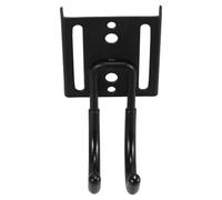 FOMIYES Crochets de Garage Robustes Noirs, Lot de Crochets Lourds Suspendre Murale, Supports Doubles Couches pour Rangement D’échelles, Vélos et Outils, Organisation Pratique pour