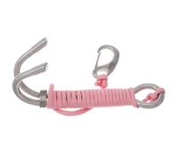 FOMIYES Crochets de Sécurité pour Plongée Double Tête en Acier Inoxydable 316 avec Longe Spiralée Rose Résistants à l'eau de Mer pour Fixation Sûre et Polyvalente en Milieu sous-Marin