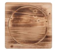 FOMIYES Dessous de Plat en Bois Naturel 28 X 28 Cm, Tapis Isolant et Résistant la Chaleur pour Barbecue et Poêle à Bois, Support Carré Antidérapant pour Protection des Surfaces