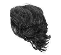 FOMIYES disco bouclée cosplay synthétique pour fête masquée perruques courtes pour hommes courte homme fibre chimique Black