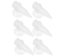 FOMIYES Distributeur de Nourriture Automatique Facile à Observer Ventouse, Gobelet Conique en Plastique Lot de 6 pour Poissons et Crevettes Adapté aux Aquariums d'eau Douce et Salée