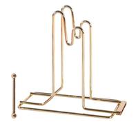 FOMIYES Distributeur de Tickets de Tombola en Métal Doré, Porte-Rouleau Simple et Double, Support Compact et Stable pour Billets de Loterie, Bureau et Événements Caritatifs