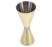 FOMIYES Doseur Double pour Barman 30/60 Ml en Acier Inoxydable 304 avec Graduations Précises et Cercle Doré, Outil de Mesure Cocktail Professionnel, Accessoire Bar pour Préparation