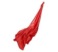 FOMIYES Drapeau de Danse Rouge, Semi-circulaire, Léger et Portable en Tissu avec Tige en Acier Inoxydable, Ouvertures Sportives et Routines de Danse