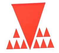 FOMIYES Drapeaux de Sécurité pour Vélo en Fibre de Verre, Lot de 10 Triangles Rouges Télescopiques, Pliables et Portables, Adaptés aux Garçon et Filles et Adultes en Milieu Urbain