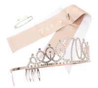 FOMIYES Élégante Ceinture Et Ensemble De Décorations Pour Couronne Féminine Pour 70e Anniversaire Bandoulière